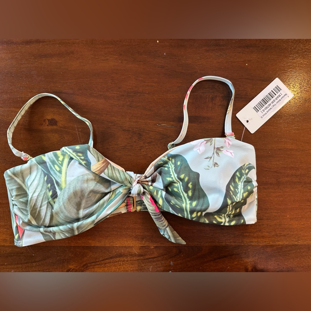Tropical Print Bikini Top